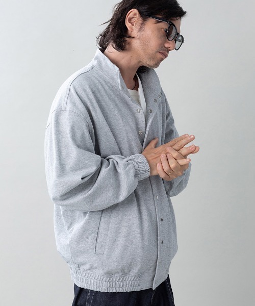 EGO TRIPPING(エゴトリッピング)の「mj11599- MOLD-SWEATJACKET スタンドブルゾン(616704)(ブルゾン・メンズ・チャコール/杢グレー/ブラック・46/48)」の1枚目の写真