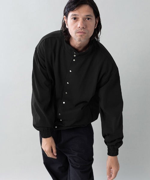 EGO TRIPPING(エゴトリッピング)の「mj11599- MOLD-SWEATJACKET スタンドブルゾン(616704)(ブルゾン・メンズ・チャコール/杢グレー/ブラック・46/48)」の2枚目の写真