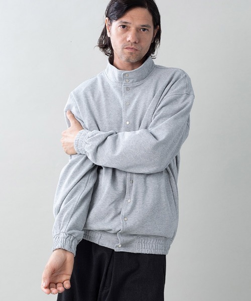 EGO TRIPPING(エゴトリッピング)の「mj11599- MOLD-SWEATJACKET スタンドブルゾン(616704)(ブルゾン・メンズ・チャコール/杢グレー/ブラック・46/48)」の8枚目の写真