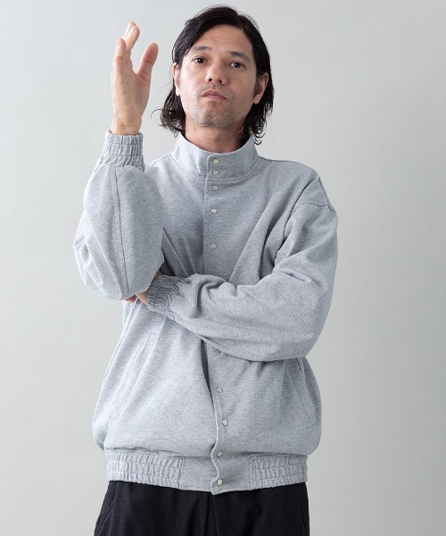 EGO TRIPPING(エゴトリッピング)の「mj11599- MOLD-SWEATJACKET スタンドブルゾン(616704)(ブルゾン・メンズ・チャコール/杢グレー/ブラック・46/48)」の12枚目の写真