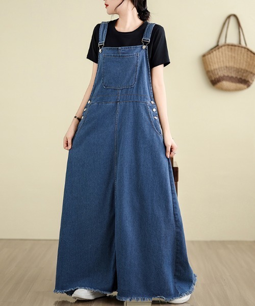 FAVORITO(ファヴォリート)の「ロングデニムワンピース(ワンピース・レディース・ブルー・S/M/L/XL)」の9枚目の写真