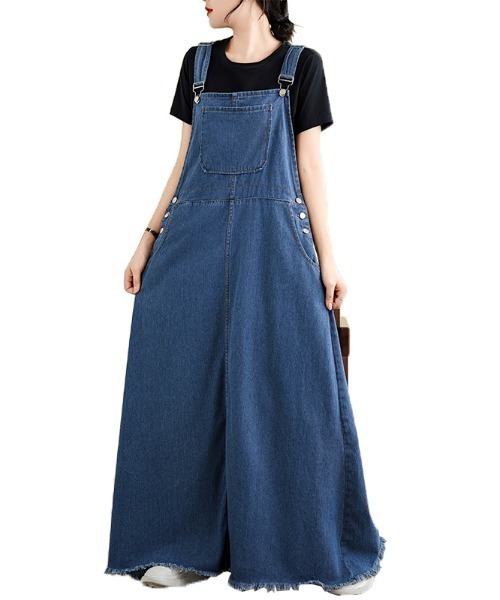 FAVORITO(ファヴォリート)の「ロングデニムワンピース(ワンピース・レディース・ブルー・S/M/L/XL)」の11枚目の写真