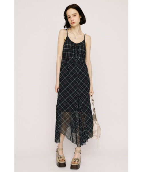SLY(スライ)の「HANDKERCHIEF HEM CAMI DRESS ハンカチーフヘムキャミドレス 春服 夏服(ワンピース・レディース・ブラウン系その他2/ネイビー系/ブラック系その他2・FREE)」の1枚目の写真