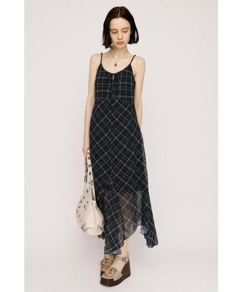 SLY(スライ)の「HANDKERCHIEF HEM CAMI DRESS ハンカチーフヘムキャミドレス 春服 夏服(ワンピース・レディース・ブラウン系その他2/ネイビー系/ブラック系その他2・FREE)」の4枚目の写真