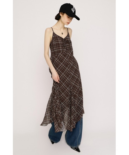 SLY(スライ)の「HANDKERCHIEF HEM CAMI DRESS ハンカチーフヘムキャミドレス 春服 夏服(ワンピース・レディース・ブラウン系その他2/ネイビー系/ブラック系その他2・FREE)」の10枚目の写真