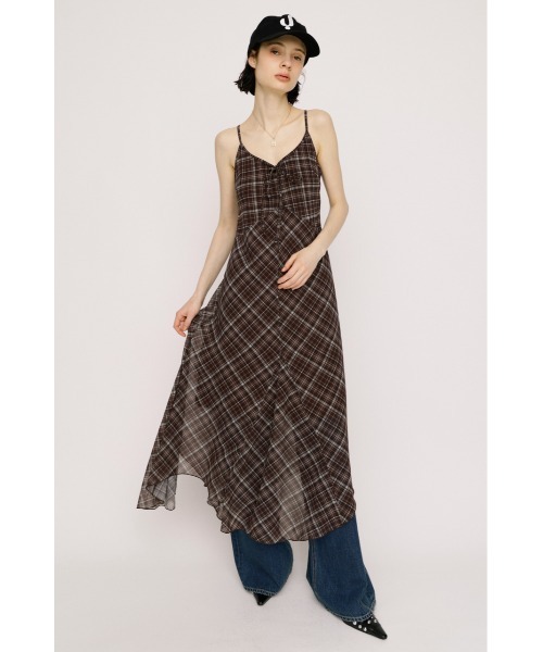 SLY(スライ)の「HANDKERCHIEF HEM CAMI DRESS ハンカチーフヘムキャミドレス 春服 夏服(ワンピース・レディース・ブラウン系その他2/ネイビー系/ブラック系その他2・FREE)」の11枚目の写真