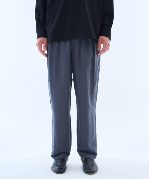 ESTNATION（エストネーション）の「ESTNATION / リネンレーヨン イージーパンツ（その他パンツ・メンズ・グレー/ブラック・LARGE/MEDIUM）」の2枚目の写真