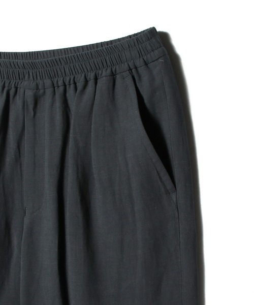ESTNATION（エストネーション）の「ESTNATION / リネンレーヨン イージーパンツ（その他パンツ・メンズ・グレー/ブラック・LARGE/MEDIUM）」の5枚目の写真