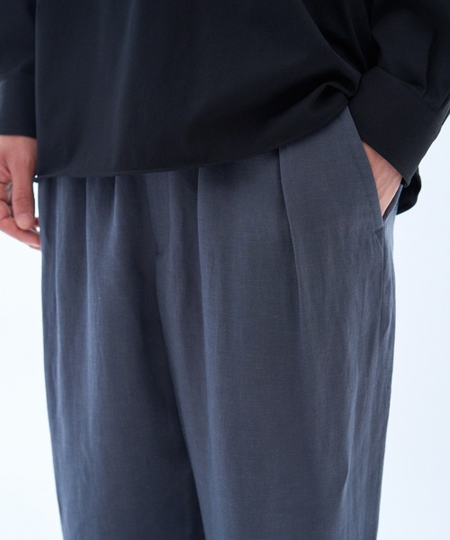 ESTNATION（エストネーション）の「ESTNATION / リネンレーヨン イージーパンツ（その他パンツ・メンズ・グレー/ブラック・LARGE/MEDIUM）」の10枚目の写真