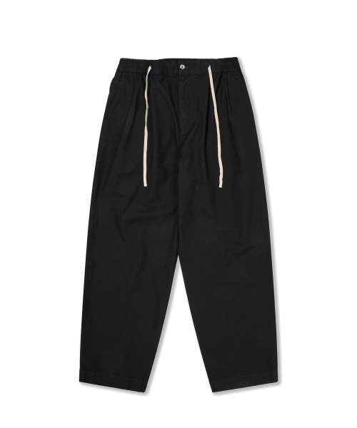 RISE&BELOW(ライズアンドビロー)の「ガーメントダイ330オックスフォードツープリーツイージーパンツWASHED BLACK(その他パンツ・メンズ・その他・30/32/34/36)」の1枚目の写真
