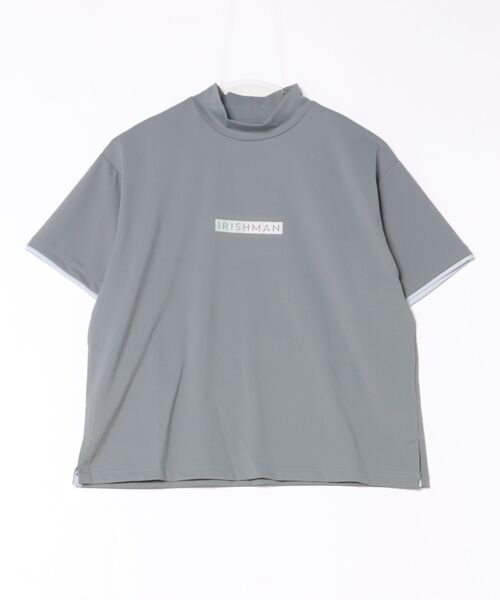 IRISHMAN(アイリッシュマン)の「【IRISHMAN/アイリッシュマン】【AURORA REFLECT】signature logo mock neck pullover / 光るモックネックプルオーバー バックプリント Tシャツ(UNISEX)(Tシャツ/カットソー・メンズ・ライトグレー/ベージュ/グレー・MEDIUM/LARGE/X-LARGE/SMALL)」の5枚目の写真