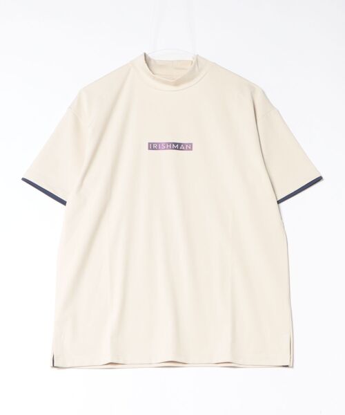 IRISHMAN(アイリッシュマン)の「【IRISHMAN/アイリッシュマン】【AURORA REFLECT】signature logo mock neck pullover / 光るモックネックプルオーバー バックプリント Tシャツ(UNISEX)(Tシャツ/カットソー・メンズ・ライトグレー/ベージュ/グレー・MEDIUM/LARGE/X-LARGE/SMALL)」の6枚目の写真