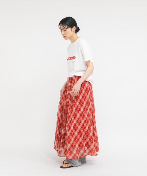KBF(ケイビーエフ)の「ロゴプリントTEE(Tシャツ/カットソー・レディース・アイボリー/オフホワイト/チャコールグレー・ONE)」の7枚目の写真