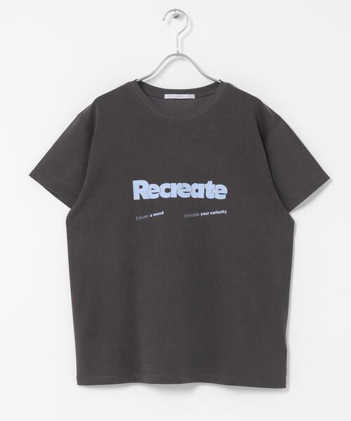 KBF(ケイビーエフ)の「ロゴプリントTEE(Tシャツ/カットソー・レディース・アイボリー/オフホワイト/チャコールグレー・ONE)」の18枚目の写真