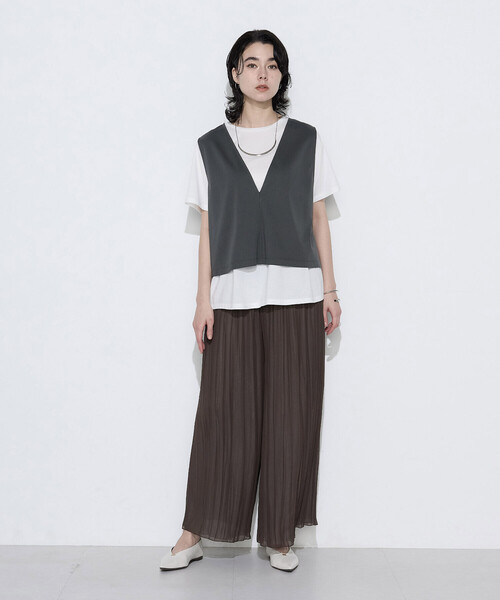 COMME CA(コムサ)の「〔 TALLサイズ 〕 スーピマコットンポンチセットTシャツ(Tシャツ/カットソー・レディース・チャコール/ブラック・15号)」の12枚目の写真