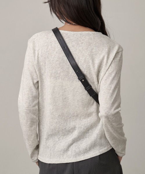 OFROOM（オフルーム）の「Faux Leather Waist Belt Bag｜フェイクレザーウエストベルトバッグ（ボディバッグ/ウエストポーチ・レディース・ブラウン/ブラック・ONESIZE）」の14枚目の写真