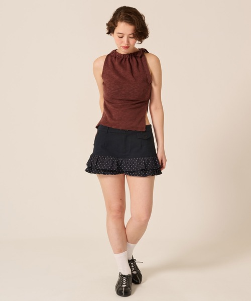 TINA:JOJUN(ティーナジョジュン)の「ドット フリル ティアード ショートパンツ TINA:JOJUN(その他パンツ・レディース・ネイビー/グレー・S/M)」の11枚目の写真