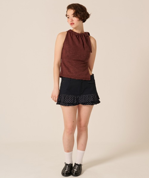 TINA:JOJUN(ティーナジョジュン)の「ドット フリル ティアード ショートパンツ TINA:JOJUN(その他パンツ・レディース・ネイビー/グレー・S/M)」の12枚目の写真