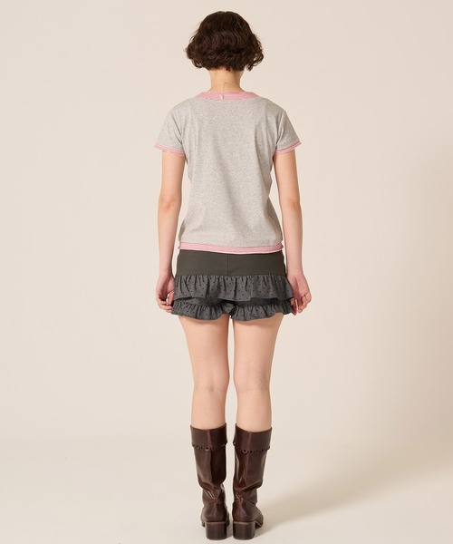 TINA:JOJUN(ティーナジョジュン)の「ドット フリル ティアード ショートパンツ TINA:JOJUN(その他パンツ・レディース・ネイビー/グレー・S/M)」の21枚目の写真