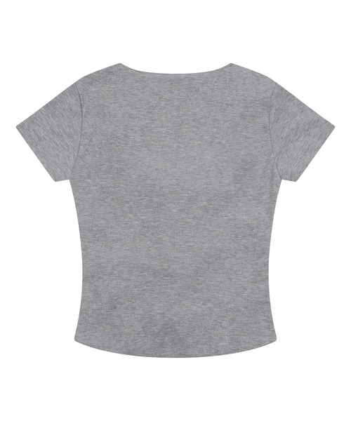MUCENT(ムセント)の「【日本未発売/WEB限定】MUCENT(ムセント)/ルケ アイレット レースアップ コルセット 半袖 Tシャツ/LUKE EYELET LACE-UP CORSET HALF T(Tシャツ/カットソー・レディース・グレー/ホワイト・FREE)」の9枚目の写真