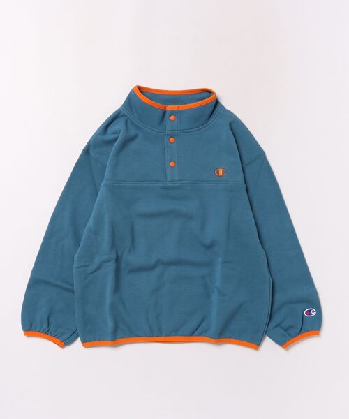Champion（チャンピオン）の「Champion/チャンピオン HALF SNAP SWEATSHIRT（スウェット・キッズ・ネイビー/ダークグレー/ブルー系その他・130cm/140cm/160cm/150cm）」の3枚目の写真