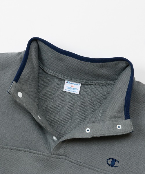 Champion（チャンピオン）の「Champion/チャンピオン HALF SNAP SWEATSHIRT（スウェット・キッズ・ネイビー/ダークグレー/ブルー系その他・130cm/140cm/160cm/150cm）」の8枚目の写真