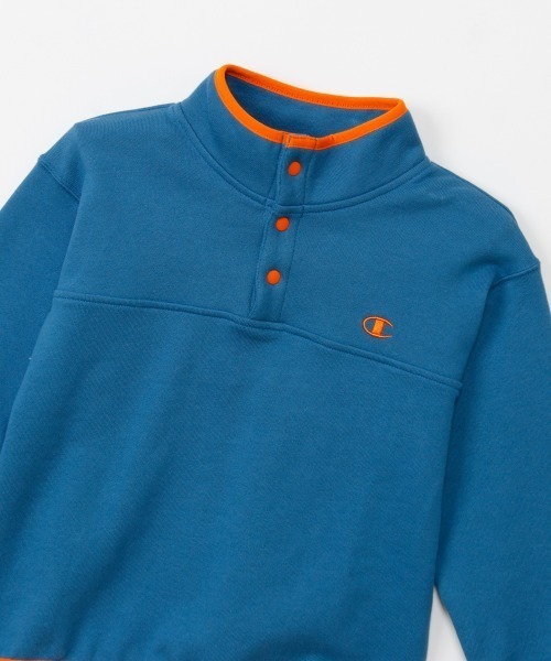 Champion（チャンピオン）の「Champion/チャンピオン HALF SNAP SWEATSHIRT（スウェット・キッズ・ネイビー/ダークグレー/ブルー系その他・130cm/140cm/160cm/150cm）」の12枚目の写真