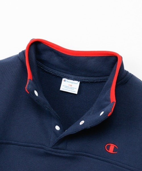 Champion（チャンピオン）の「Champion/チャンピオン HALF SNAP SWEATSHIRT（スウェット・キッズ・ネイビー/ダークグレー/ブルー系その他・130cm/140cm/160cm/150cm）」の18枚目の写真