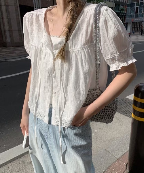 FAVORITO(ファヴォリート)の「リボンシャツ(シャツ/ブラウス・レディース・ホワイト・F)」の14枚目の写真