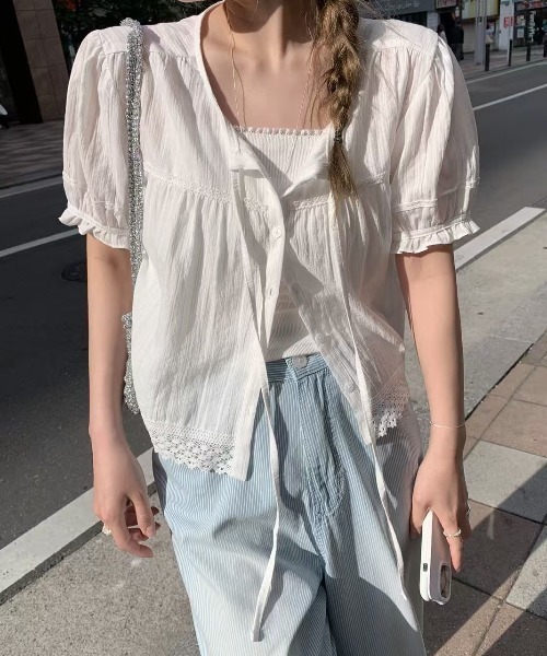 FAVORITO(ファヴォリート)の「リボンシャツ(シャツ/ブラウス・レディース・ホワイト・F)」の15枚目の写真