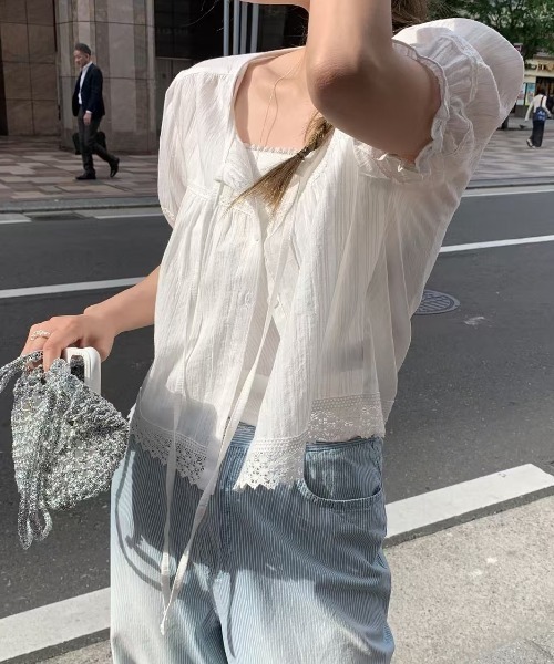 FAVORITO(ファヴォリート)の「リボンシャツ(シャツ/ブラウス・レディース・ホワイト・F)」の18枚目の写真