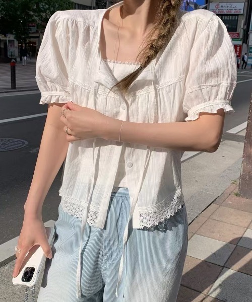 FAVORITO(ファヴォリート)の「リボンシャツ(シャツ/ブラウス・レディース・ホワイト・F)」の20枚目の写真