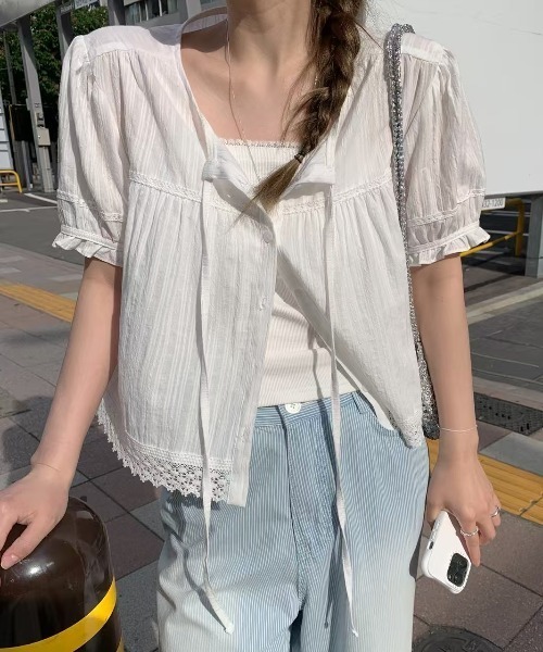 FAVORITO(ファヴォリート)の「リボンシャツ(シャツ/ブラウス・レディース・ホワイト・F)」の22枚目の写真