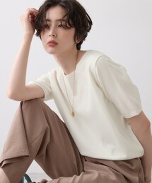 Dessin（デッサン）の「【9色展開/接触冷感/UVカット】ドライタッチサマーニットT（ニット/セーター）」