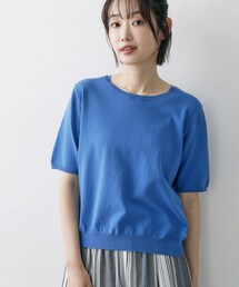 Dessin（デッサン）の「【9色展開/接触冷感/UVカット】ドライタッチサマーニットT（ニット/セーター）」