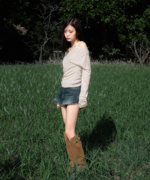ROSEFRANTZ（ロゼフランツ）の「Layered Shirring Long Sleeve [Beige]（Tシャツ/カットソー・レディース・Beige・OS）」の8枚目の写真