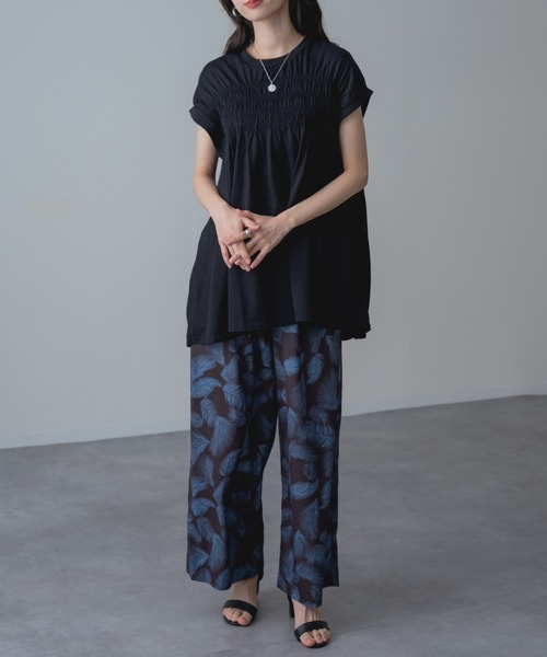 refinedworks(リファインドワークス)の「【refinedworks】異素材 ドッキング プルオーバー!(Tシャツ/カットソー・レディース・ネイビー/ブラック・FREE)」の20枚目の写真