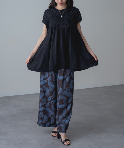 refinedworks(リファインドワークス)の「【refinedworks】異素材 ドッキング プルオーバー!(Tシャツ/カットソー・レディース・ネイビー/ブラック・FREE)」の21枚目の写真