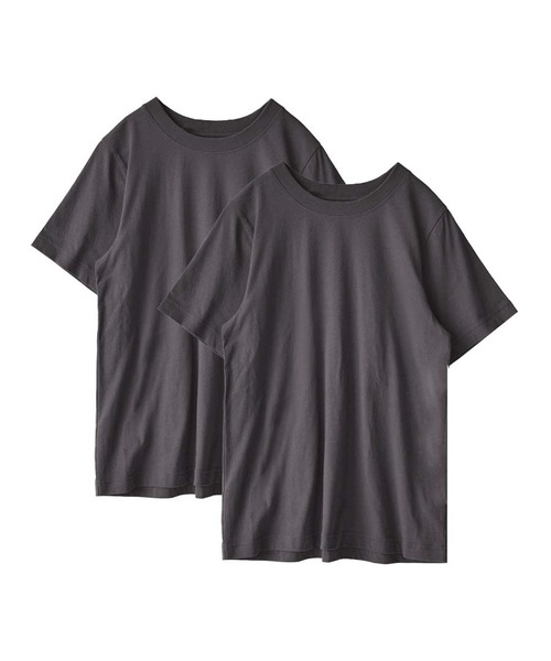 zootie（ズーティー）の「コットン100％ ベーシックTシャツ 2点セット（Tシャツ/カットソー・レディース・ライトグレー/ブラック/ネイビー/杢グレー/チャコール/オフホワイト・LL/L/S/M/3L）」の6枚目の写真