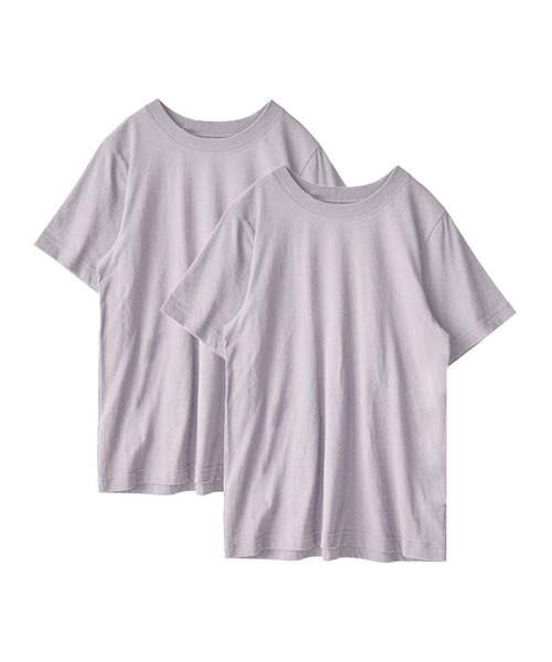 zootie（ズーティー）の「コットン100％ ベーシックTシャツ 2点セット（Tシャツ/カットソー・レディース・ライトグレー/ブラック/ネイビー/杢グレー/チャコール/オフホワイト・LL/L/S/M/3L）」の4枚目の写真