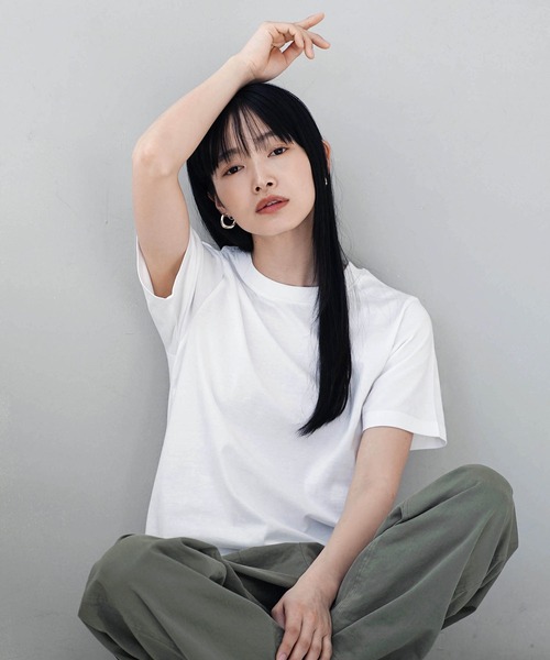 zootie（ズーティー）の「コットン100％ ベーシックTシャツ 2点セット（Tシャツ/カットソー・レディース・ライトグレー/ブラック/ネイビー/杢グレー/チャコール/オフホワイト・LL/L/S/M/3L）」の7枚目の写真