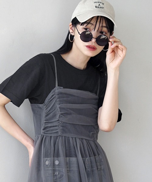 zootie（ズーティー）の「コットン100％ ベーシックTシャツ 2点セット（Tシャツ/カットソー・レディース・ライトグレー/ブラック/ネイビー/杢グレー/チャコール/オフホワイト・LL/L/S/M/3L）」の8枚目の写真