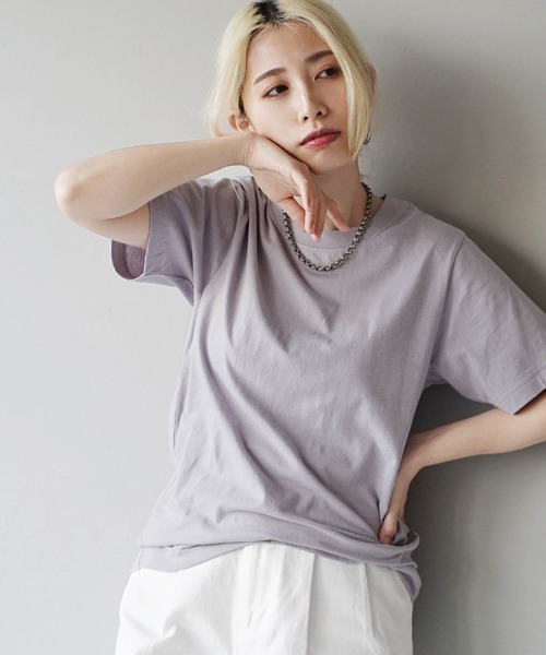 zootie（ズーティー）の「コットン100％ ベーシックTシャツ 2点セット（Tシャツ/カットソー・レディース・ライトグレー/ブラック/ネイビー/杢グレー/チャコール/オフホワイト・LL/L/S/M/3L）」の9枚目の写真