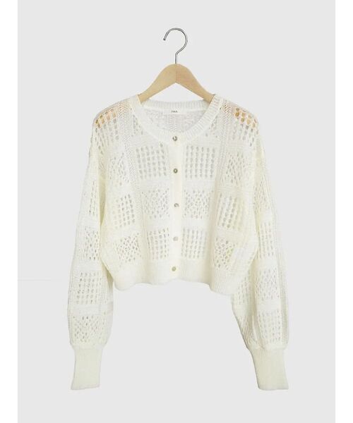 FIKA.(フィーカ)の「Crochet knit cardigan(カーディガン/ボレロ・レディース・ブラウン/アイボリー/ブラック・MEDIUM)」の5枚目の写真