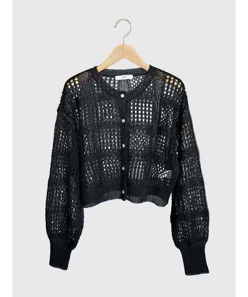 FIKA.(フィーカ)の「Crochet knit cardigan(カーディガン/ボレロ・レディース・ブラウン/アイボリー/ブラック・MEDIUM)」の6枚目の写真