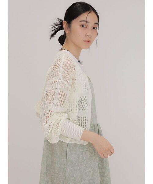 FIKA.(フィーカ)の「Crochet knit cardigan(カーディガン/ボレロ・レディース・ブラウン/アイボリー/ブラック・MEDIUM)」の8枚目の写真