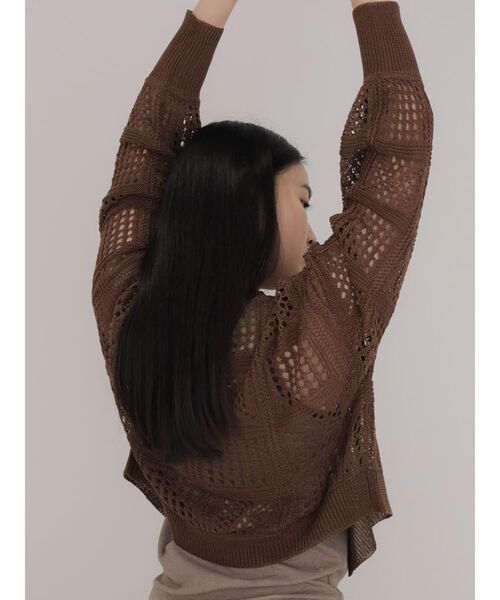 FIKA.(フィーカ)の「Crochet knit cardigan(カーディガン/ボレロ・レディース・ブラウン/アイボリー/ブラック・MEDIUM)」の16枚目の写真