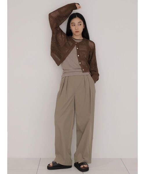 FIKA.(フィーカ)の「Crochet knit cardigan(カーディガン/ボレロ・レディース・ブラウン/アイボリー/ブラック・MEDIUM)」の17枚目の写真