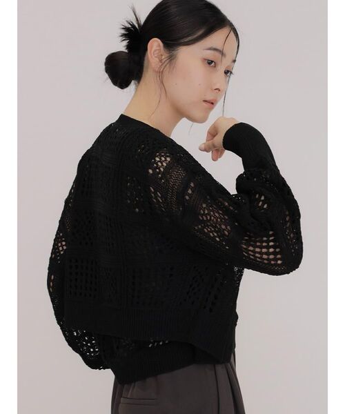 FIKA.(フィーカ)の「Crochet knit cardigan(カーディガン/ボレロ・レディース・ブラウン/アイボリー/ブラック・MEDIUM)」の20枚目の写真