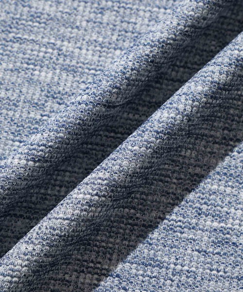 NAVY(ネイビー)の「【SARARI /サラリ】メランジワッフル フェイクレイヤード クルーネックTシャツ 速乾(Tシャツ/カットソー・メンズ・ブラック/ネイビー/グレー/ベージュ・XL/S/L/M)」の8枚目の写真